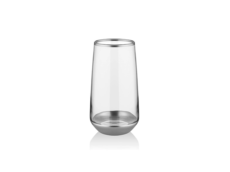 Glam Series Highball Glasses, Set of 6 - Silver